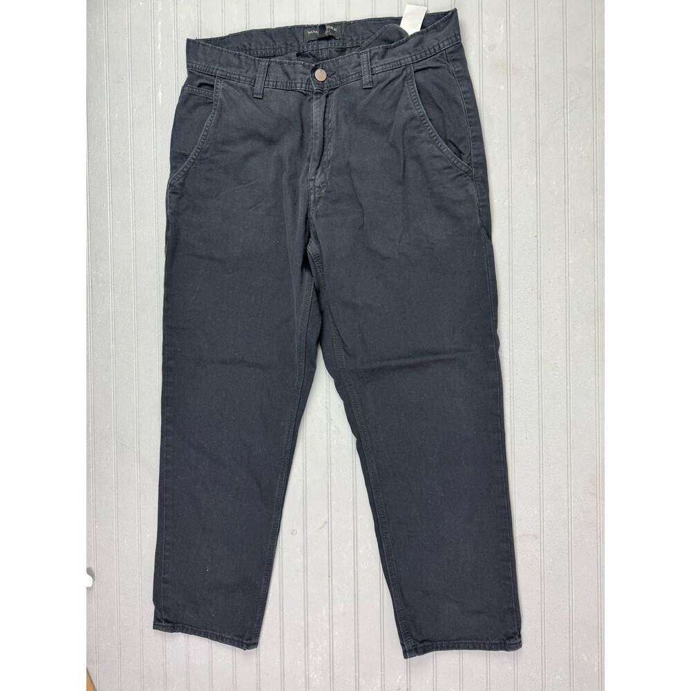 Banana Republic Size 31x30 Mens Chino Pants (Actual Inseam 25.5) Black Athletic